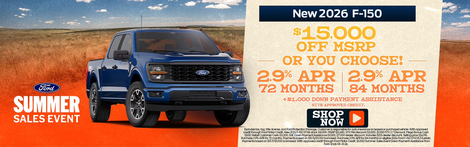 New 2026 Ford F-150 Offer in Pleasanton, TX