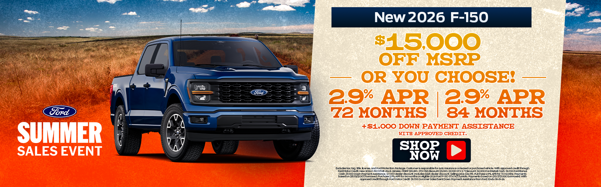 New 2026 Ford F-150 Offer in Pleasanton, TX